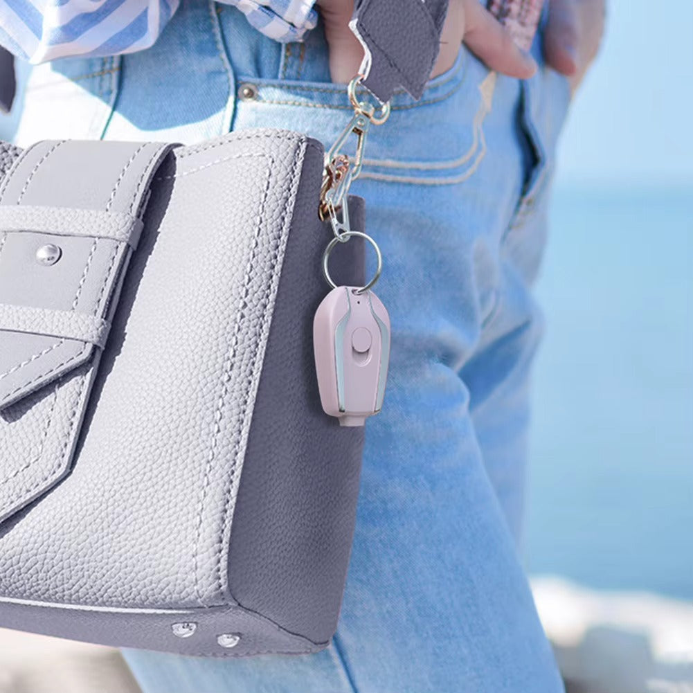 Mini Cargador Portatil Llavero Lightning y USB-C